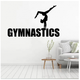 Jimnastik Yazısı Spor Salonu Duvar Stickerı