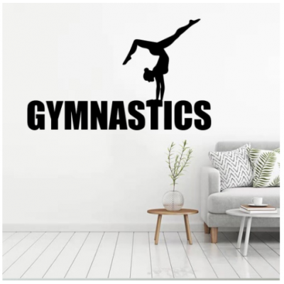 Jimnastik Yazısı Spor Salonu Duvar Stickerı
