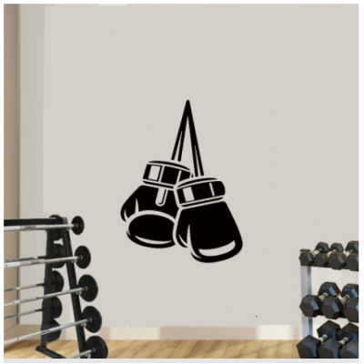 Spor Boks Eldiven Yazısı Spor Salonu Duvar Stickerı