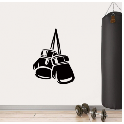 Spor Boks Eldiven Yazısı Spor Salonu Duvar Stickerı