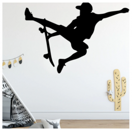 Kaykaycı Çocuk  Yazısı Spor Salonu Duvar Stickerı