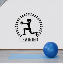 Training Yazısı Spor Salonu Duvar Stickerı