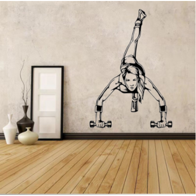  Kadın Antrenman Yazısı Spor Salonu Duvar Stickerı