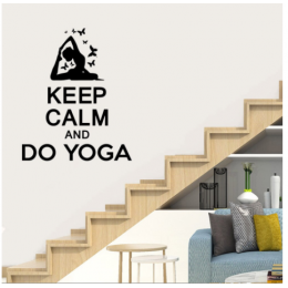 Keep Calm  and Do Yoga Yazısı Spor Salonu Duvar Stickerı