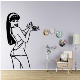 Lolita  Seksi Kadın Duvar Yazısı Cam Vitrin Sticker Yapıştırma