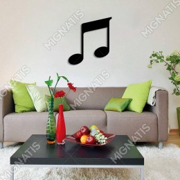 Müzik Notası İşareti Simgesi Duvar Oda Ev Aksesuarı Ahşap Tablo 45x50cm