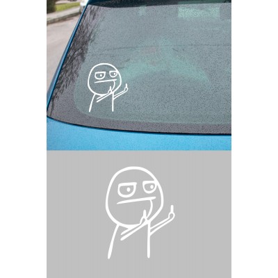 15 X 11 Cm Çöp Adam Oto Sticker Araba Cam Sticker