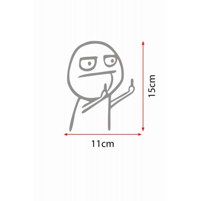 15 X 11 Cm Çöp Adam Oto Sticker Araba Cam Sticker