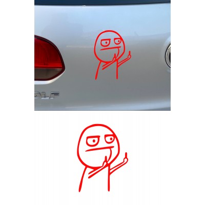 15 X 11 Cm Çöp Adam Oto Sticker Araba Cam Sticker