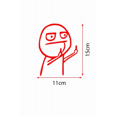 15 X 11 Cm Çöp Adam Oto Sticker Araba Cam Sticker