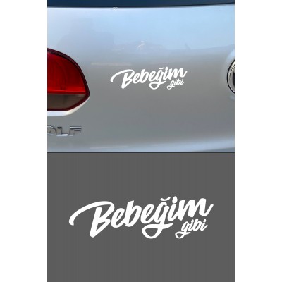 Bebeğim Gibi Araba Motorsiklet Kask Laptop Sticker 17x5 cm