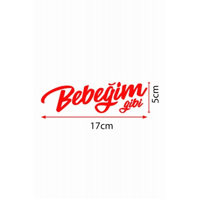 Bebeğim Gibi Araba Motorsiklet Kask Laptop Sticker 17x5 cm