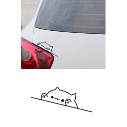 Oyunsever Kedi Sticker Araba Oto Motor Laptop Bilgisayar 6 Cm Etiket Çıkartma