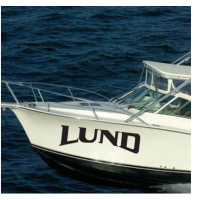 Kişiye ve Tekneye Özel Lund  Yazısı İsim Sticker 