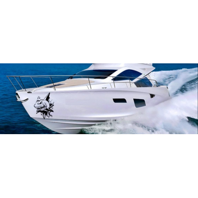 Kişiye ve Tekneye Özel Nasty Shark Yazısı İsim Sticker 