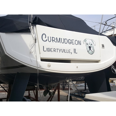 Kişiye ve Tekneye Özel Curmudgeon Yazısı İsim Sticker 