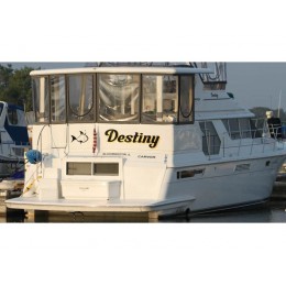 Kişiye ve Tekneye Özel Destiny Yazısı İsim Sticker 