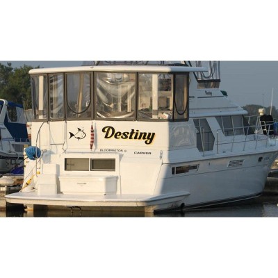 Kişiye ve Tekneye Özel Destiny Yazısı İsim Sticker 