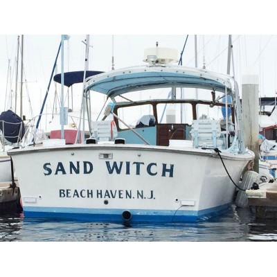 Kişiye ve Tekneye Özel Sand Witch Yazısı İsim Sticker Kişiye ve Tekneye Özel Sand Witch Yazısı İsim Sticker
