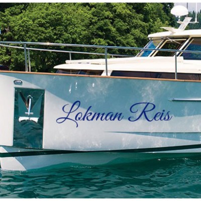 Kişiye Ve Tekneye Boatlara Özel /Lokman Reis / İsim Tekne Stickerı