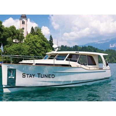 Kişiye Ve Tekneye Boatlara Özel /Stay Tuned / İsim Tekne Stickerı