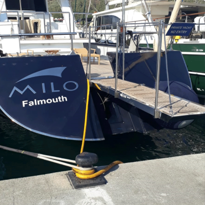 Tekneye Yat'a Özel Filo Falmouth Yazısı Sticker Yapıştırma 