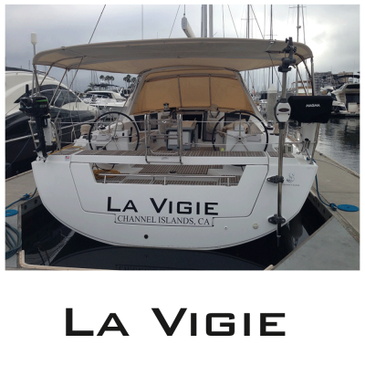 Kişiye Tekneye Yatlara Özel  La Vigia Logo Yazısı Sticker Yapıştırma 