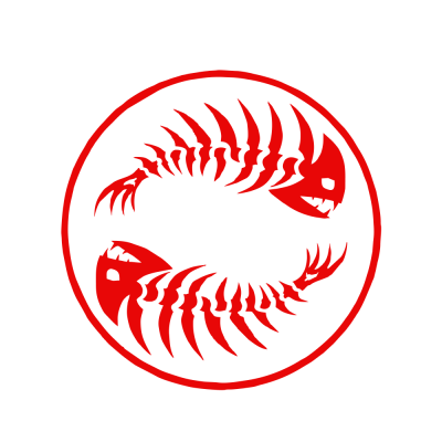 Kişiye Tekneye Yatlara Özel Ying Yang Pirana Balığı Logo Yazısı Sticker Yapıştırma 