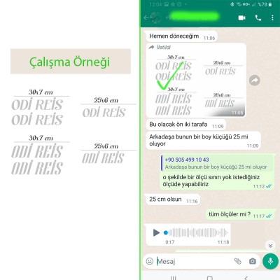 Kişiye Ve Tekneye Özel / Odi Reis / İsim Sticker