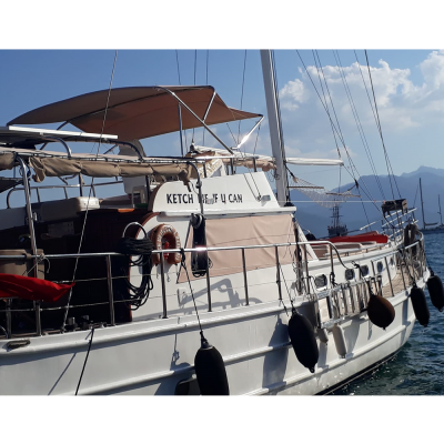 Tekneye Yat'a Özel Ketch Yazısı Çalışması Sticker Yapıştırma  Tekneye Yat'a Özel Ketch Yazısı Çalışması Sticker Yapıştırma