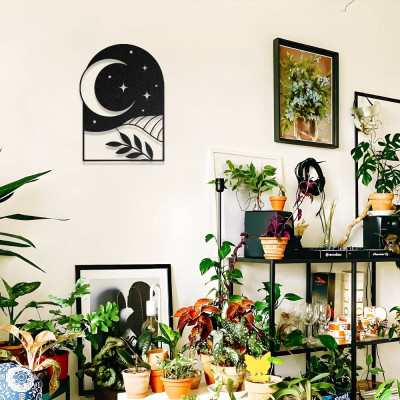 Bohem Ay ve Gece Manzarası Metal Duvar Dekoru Bohem Ay ve Gece Manzarası Metal Duvar Dekoru