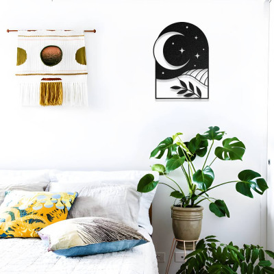 Bohem Ay ve Gece Manzarası Metal Duvar Dekoru Bohem Ay ve Gece Manzarası Metal Duvar Dekoru
