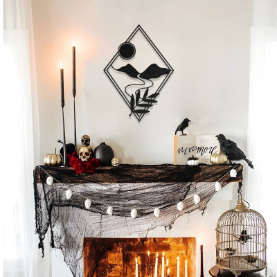 Dağ ve Güneş Temalı Metal Duvar Dekoru