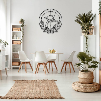 Galaksi ve Doğa Temalı Metal Duvar Dekoru