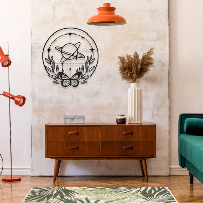 Galaksi ve Doğa Temalı Metal Duvar Dekoru