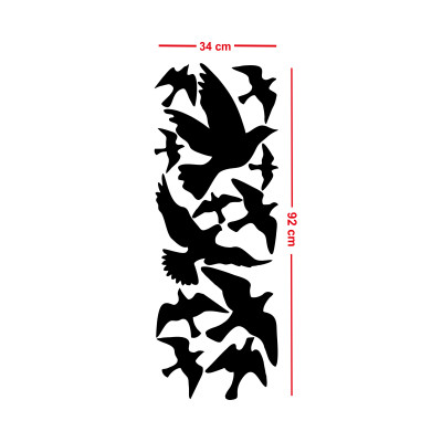 Kuş Sürüsü Uçuşan Kuşlar Serisi Duvar Sticker Yapıştırma Kuş Sürüsü Uçuşan Kuşlar Serisi Duvar Sticker Yapıştırma