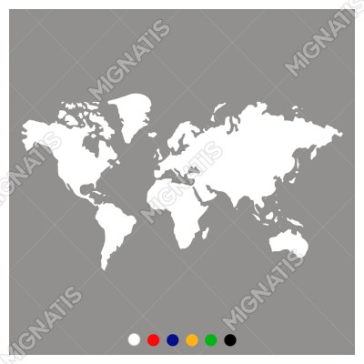 Dünya Haritası Duvar Oda Salon İş Yeri İçin Sticker 100x55cm