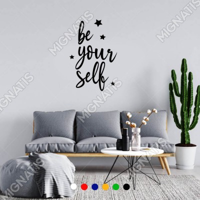 El Yazısı ile Yazılmış Be Your Self Yazısı Sticker 60x39cm