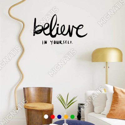 El Yazısı ile Yazılmış Believe İn Yourself Yazısı Sticker 60x33 cm