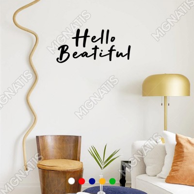 El Yazısı ile Yazılmış Hello Beatiful Yazısı Sticker 60x27cm