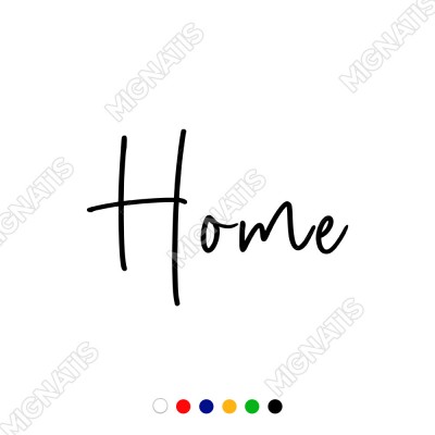 El Yazısı ile Yazılmış Home Duvar Yazısı Sticker 60x40cm
