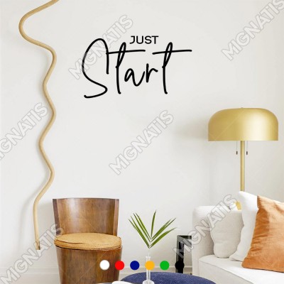 El Yazısı ile Yazılmış Just Start Yazısı Sticker 60x33cm