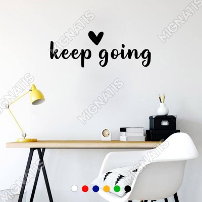 El Yazısı ile Yazılmış Keep Going Duvar Yazısı Sticker 60x21cm