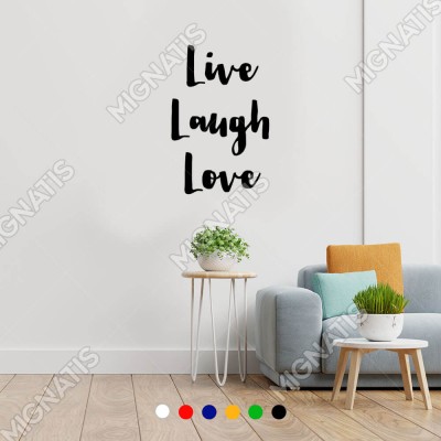 El Yazısı ile Yazılmış Live Laugh Love Yazısı Sticker 60x39cm El Yazısı ile Yazılmış Live Laugh Love Yazısı Sticker 60x39cm