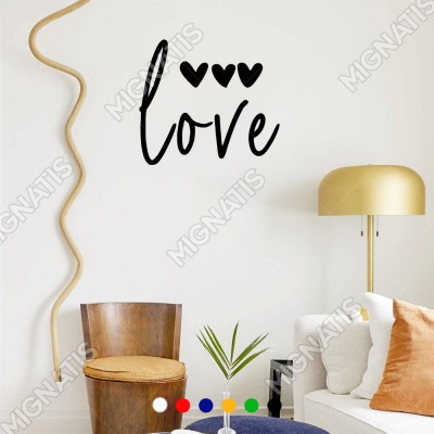El Yazısı ile Yazılmış Love Duvar Yazısı Sticker 60x53cm