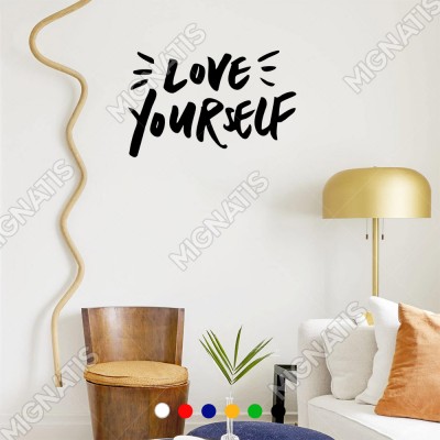 El Yazısı ile Yazılmış Love Yourself Yazısı Sticker 60x38cm