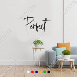 El Yazısı ile Yazılmış Perfeckt Duvar Yazısı Sticker 60x37cm