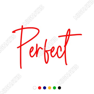 El Yazısı ile Yazılmış Perfeckt Duvar Yazısı Sticker 60x37cm