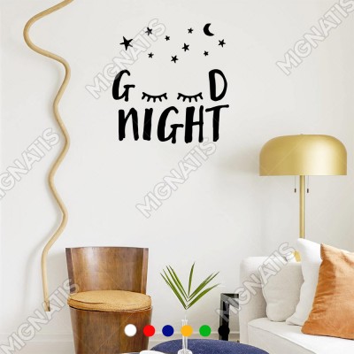 El Yazısı ile Yazılmış Sevimli Şekilde Good Night Yazısı Sticker 60x58cm