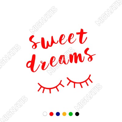El Yazısı ile Yazılmış Sweet Dreams Yazısı Sticker 60x35cm